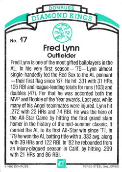 Fred Lynn  baseball card collectible - Main Image 2