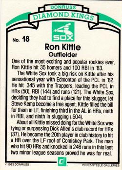 Ron Kittle  baseball card collectible - Main Image 2