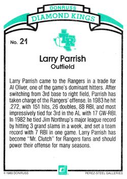Larry Parrish  baseball card collectible - Main Image 2
