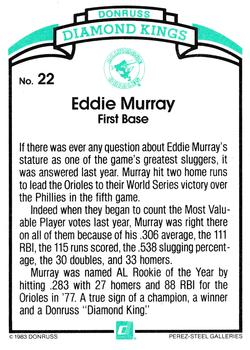 Eddie Murray  baseball card collectible - Main Image 2