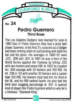 Pedro Guerrero  baseball card collectible - Main Image 2