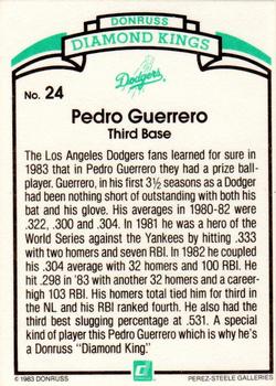 Pedro Guerrero  baseball card collectible - Main Image 2