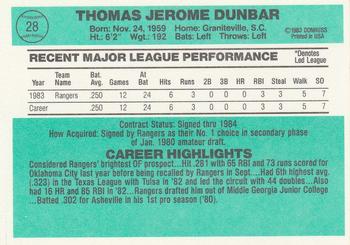 Tom Dunbar  baseball card collectible - Main Image 2