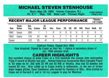 Mike Stenhouse  baseball card collectible - Main Image 2
