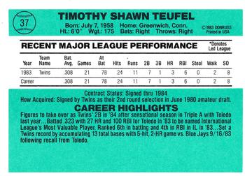 Tim Teufel  baseball card collectible - Main Image 2