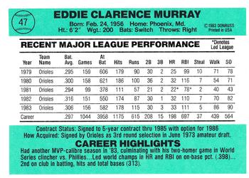 Eddie Murray  baseball card collectible - Main Image 2
