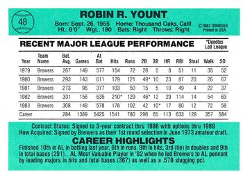 Robin Yount  baseball card collectible - Main Image 2