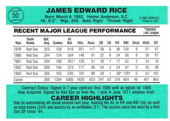 Jim Rice  baseball card collectible - Main Image 2