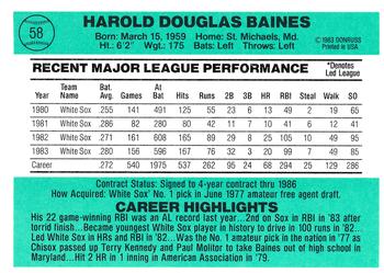 Harold Baines  baseball card collectible - Main Image 2