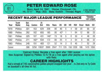 Pete Rose  baseball card collectible - Main Image 2