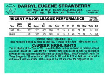 Darryl Strawberry  baseball card collectible - Main Image 2