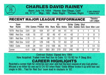 Chuck Rainey  baseball card collectible - Main Image 2