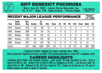 Biff Pocoroba  baseball card collectible - Main Image 2