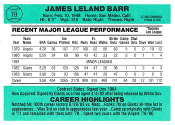 Jim Barr  baseball card collectible - Main Image 2