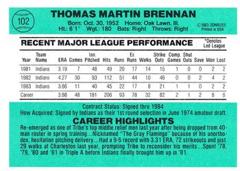 Tom Brennan  baseball card collectible - Main Image 2
