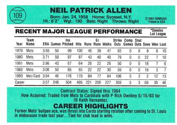 Neil Allen  baseball card collectible - Main Image 2