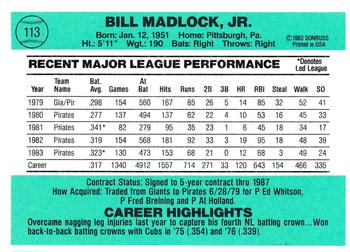Bill Madlock  baseball card collectible - Main Image 2