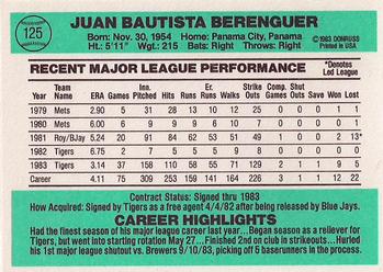 Juan Berenguer  baseball card collectible - Main Image 2