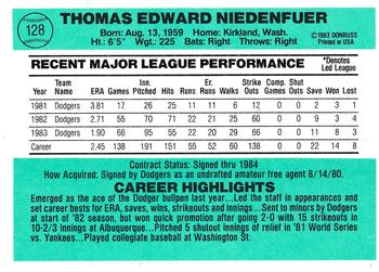 Tom Niedenfuer  baseball card collectible - Main Image 2