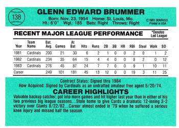 Glenn Brummer  baseball card collectible - Main Image 2