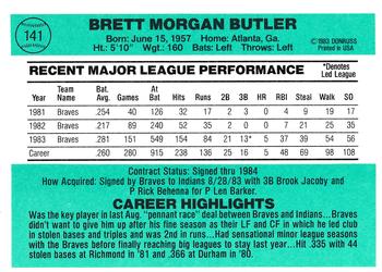 Brett Butler  baseball card collectible - Main Image 2