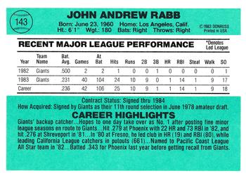 John Rabb  baseball card collectible - Main Image 2