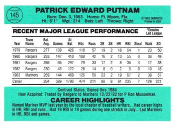 Pat Putnam  baseball card collectible - Main Image 2