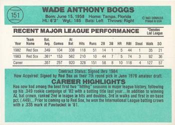 Wade Boggs  baseball card collectible - Main Image 2