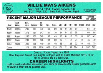 Willie Aikens  baseball card collectible - Main Image 2