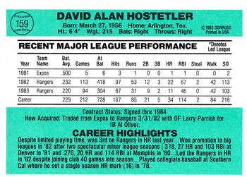 Dave Hostetler  baseball card collectible - Main Image 2
