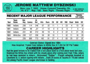 Jerry Dybzinski  baseball card collectible - Main Image 2