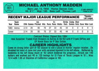Mike Madden  baseball card collectible - Main Image 2