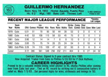 Willie Hernandez  baseball card collectible - Main Image 2