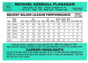 Mike Flanagan  baseball card collectible - Main Image 2