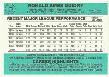 Ron Guidry  baseball card collectible - Main Image 2