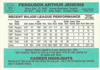 Ferguson Jenkins  baseball card collectible - Main Image 2