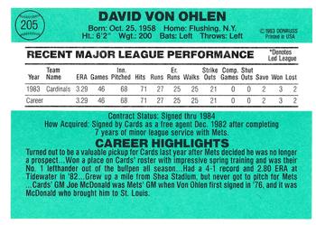 Dave Von Ohlen  baseball card collectible - Main Image 2