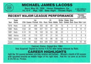 Mike LaCoss  baseball card collectible - Main Image 2