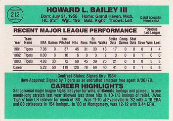 Howard Bailey  baseball card collectible - Main Image 2