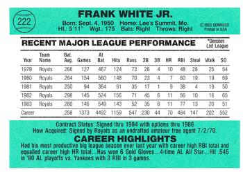 Frank White  baseball card collectible - Main Image 2