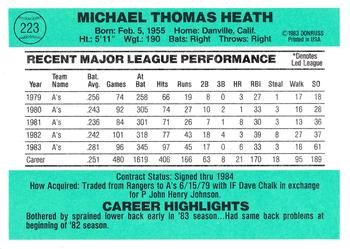 Mike Heath  baseball card collectible - Main Image 2