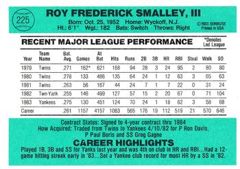 Roy Smalley  baseball card collectible - Main Image 2