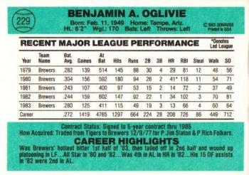 Ben Oglivie  baseball card collectible - Main Image 2