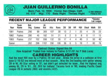 Juan Bonilla  baseball card collectible - Main Image 2