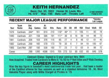 Keith Hernandez  baseball card collectible - Main Image 2