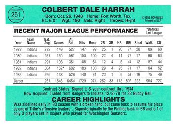 Toby Harrah  baseball card collectible - Main Image 2