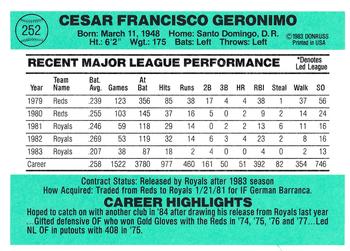 Cesar Geronimo  baseball card collectible - Main Image 2