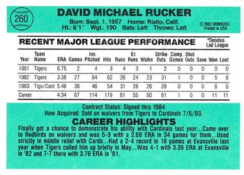 Dave Rucker  baseball card collectible - Main Image 2