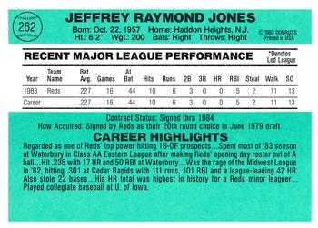 Jeff Jones  baseball card collectible - Main Image 2