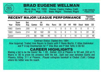 Brad Wellman  baseball card collectible - Main Image 2